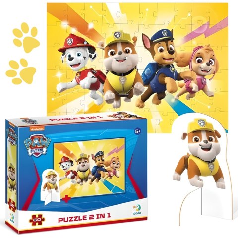 PUZZLE PSI PATROL Z FIGURKĄ UKŁADANKA 60 ELEMENTÓW KOLOROWA DLA MALUCHÓW