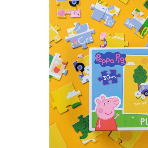 PUZZLE ŚWINKA PEPPA 30 ELEMENTÓW UROCZA PRZYGODA DLA MALUCHÓW UKŁADANKA