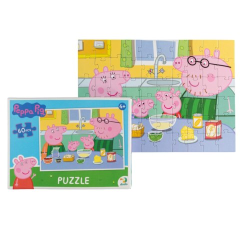 PUZZLE ŚWINKA PEPPA W KUCHNI 60 ELEMENTÓW DO UŁOŻENIA DLA NAJMŁODSZYCH