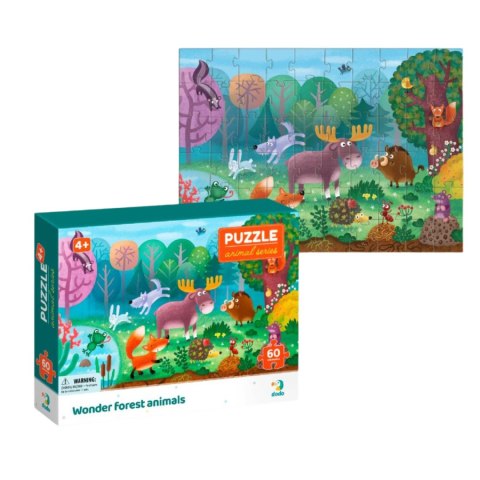 Puzzle Niesamowite Zwierzęta Leśne, 60 el. 300375