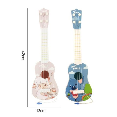 UKULELE GITARA DZIECIĘCA INSTRUMENT MUZYCZNY MIĘKKIE STRUNY MUZYKA