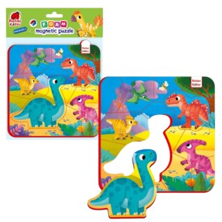 PIANKOWE PUZZLE MAGNETYCZNE DINOZAURY GRA EDUKACYJNA DLA DZIECI ROTER KAFER