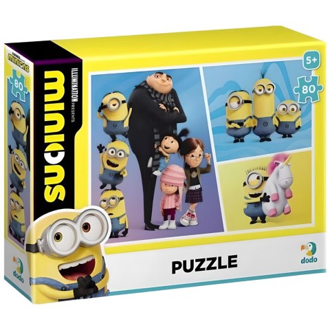 PUZZLE MINIONKI MINIONS 80 ELEMENTÓW UKŁADANKA KOLOROWA I WESOŁA DLA DZIECI