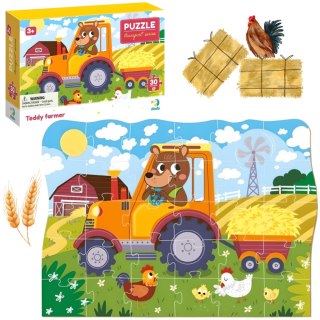 PUZZLE TEDDY FARMER 30 ELEMENTÓW UROCZY MISIEK TEDDY UKŁADANKA DLA MALUCHÓW