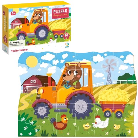 PUZZLE TEDDY FARMER 30 ELEMENTÓW UROCZY MISIEK TEDDY UKŁADANKA DLA MALUCHÓW