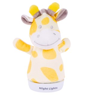 A baby soothing plush night light (giraffe doll)