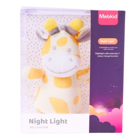 A baby soothing plush night light (giraffe doll)