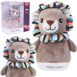 A baby soothing plush night light (lion doll)