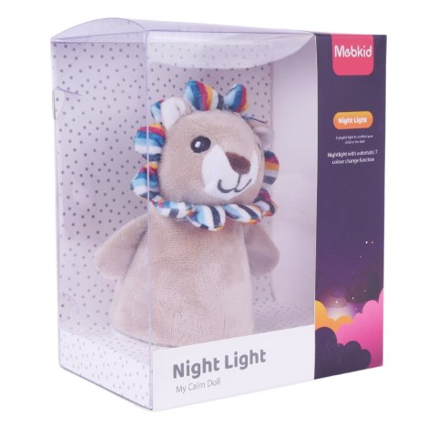 A baby soothing plush night light (lion doll)