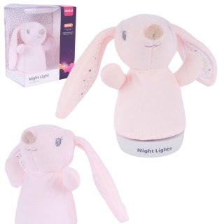 A baby soothing plush night light (rabbit doll)