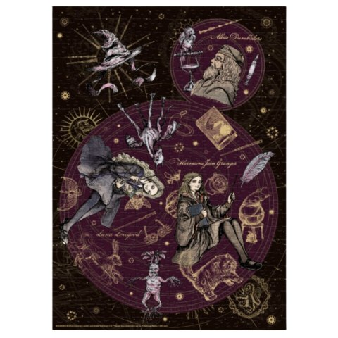 Puzzle Harry Potter Zestaw Układanka 500 Kolorowych Elementów Magia