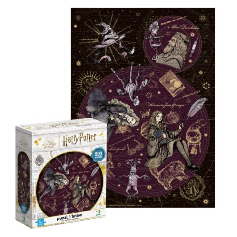 Puzzle Harry Potter Zestaw Układanka 500 Kolorowych Elementów Magia