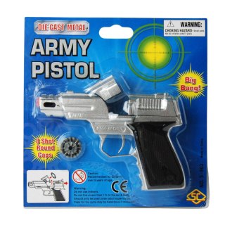 PISTOLET METALOWY NA SPŁONKĘ- BLISTER 1 SZT.