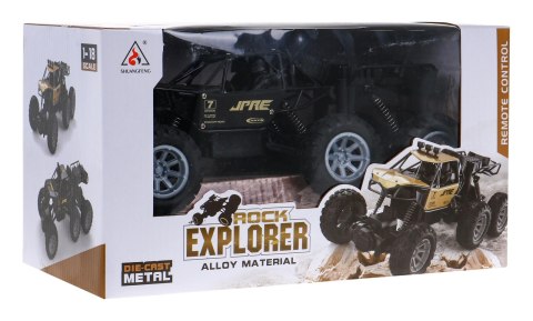 Metalowy crawler Rock Explorer 4x4 Zdalnie sterowany 1:18 Gumowe 6 kół