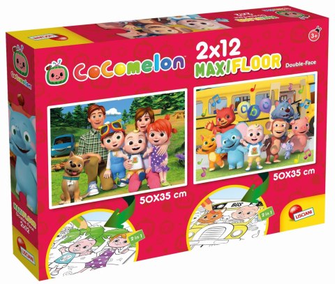 LISCIANI COCOMELON DWUSTRONNE PUZZLE PODLOGOWE 2X12 EL.CHODŹMY NA SPACER