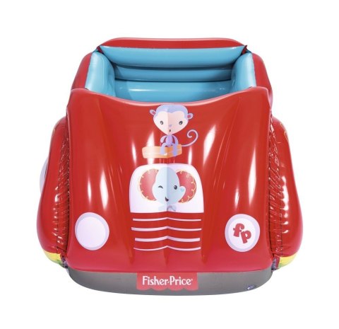 BESTWAY 93520 FISHER PRICE DMUCHANY SAMOCHÓD WYŚCIGOWY Z KULKAMI 119cm x 79cm x 51cm + 25 PIŁECZEK