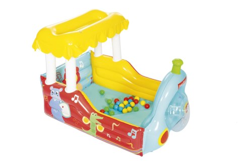 Bestway 93537 FISHER PRICE DMUCHANY POCIĄG Z PIŁKAMI 132cm x 94cm x 89cm