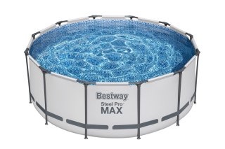 Bestway 56420 Basen stelażowy Steel Pro Max okrągły z pompą filtracyjną i drabinką 3.66m x 1.22m