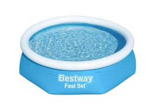 Bestway 57448 Basen rozporowy Fast Set z dmuchanym pierścieniem 2.44m x 61cm