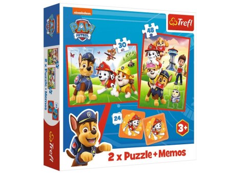 Puzzle + Memos 2w1 Psi Patrol Psia Ekipa W Akcji Trefl 93337