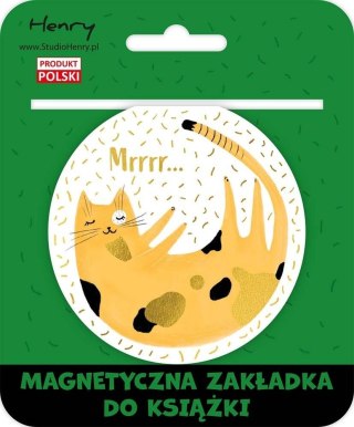 Zakładka magnetyczna kulka 2 kot żółty