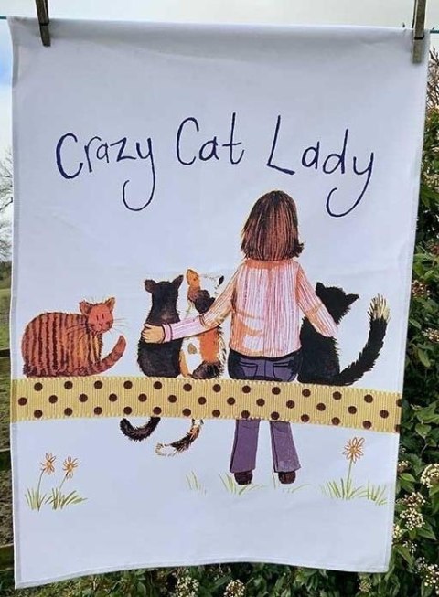 Ręcznik kuchenny TT38 Crazy Cat Lady Kociara