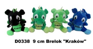 Brelok smok "Kraków" 9cm MIX