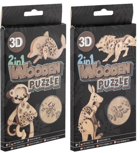 Puzzle drewniane 3D 2w1