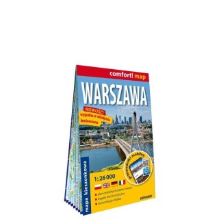 Warszawa- plan miasta 1:26 000 laminat 2024