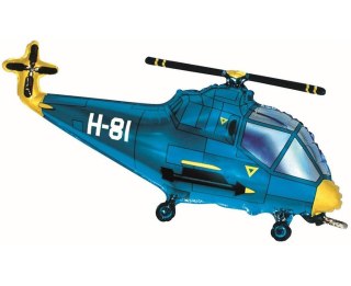 Balon foliowy Helikopter niebieski 57cm