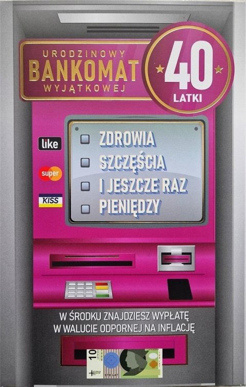 Karnet Urodziny 40 damskie