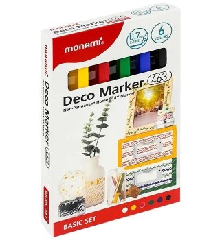 Marker akrylowy Deco 463 XF 6kol MONAMI