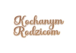 Drewniany napis - Kochanym Rodzicom 5szt biały