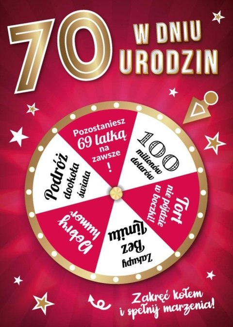 Karnet Urodziny 70