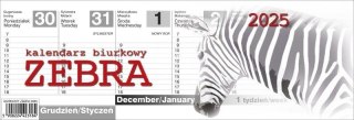 Kalendarz 2025 biurkowy Zebra