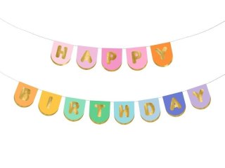 Baner papierowy Happy Birthday mix 163x12cm