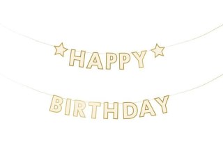 Baner papierowy Happy Birthday mix 220x14.5cm