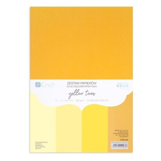 Zestaw papierów A4 20 arkuszy Yellow tones 220g