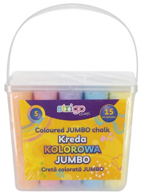 Kreda chodnikowa Jumbo kolorowa 15szt