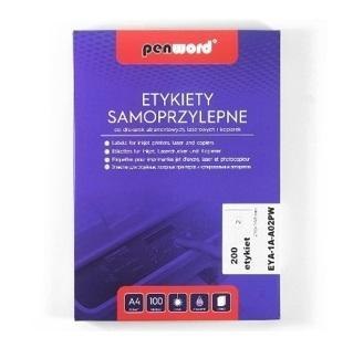 Etykiety samoprzylepne A4/100K 2x210x148mm