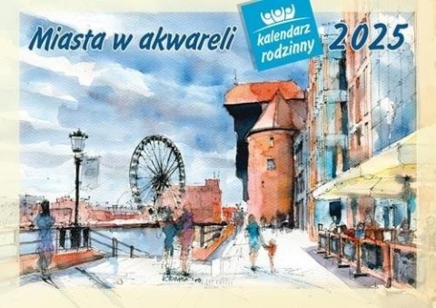 Kalendarz 2025 Rodzinny Miasta w akwareli