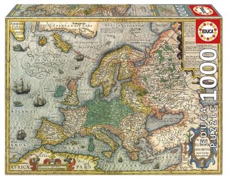 Puzzle 1000 Stara mapa Europy