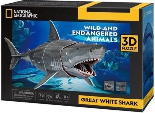 Puzzle 3d National Geographic Żarłacz Biały