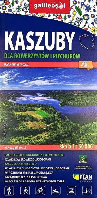 Mapa - Kaszuby dla rowerzystów i piechurów