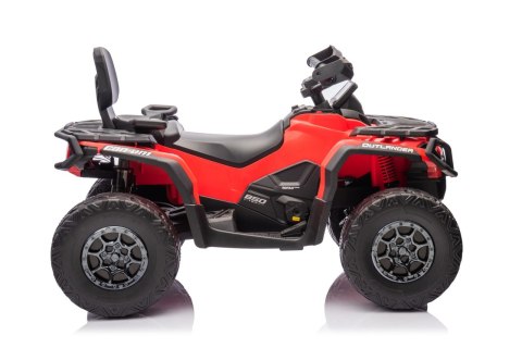 Quad dla dziecka Can Am 24V Outlander ATV Czerwony 4x200W