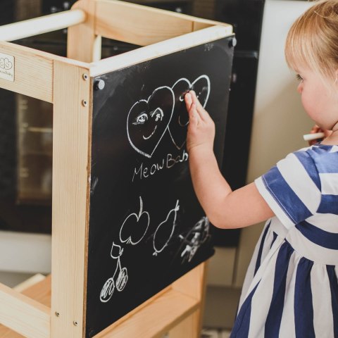 Podest Kitchen Helper Z Tablicą Drewniany Pomocnik Kuchenny Dla Dzieci