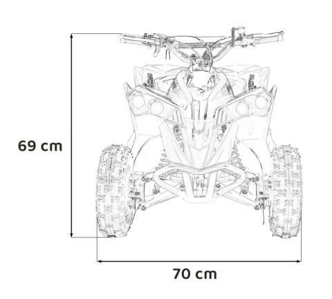 Mini Quad Spalinowy Pojazd RENEGADE HIPERFECT 49CC Żółty