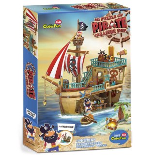 CUBIC FUN PUZZLE 3D STATEK PIRACKI ZE SKARBEM - P832h