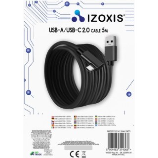 Kabel USB -A 2.0 5m C Izoxis 19911