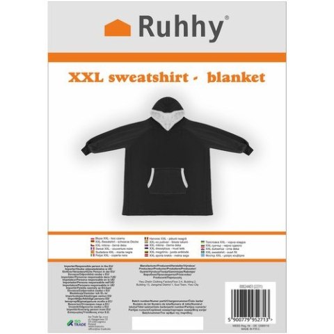 Bluza XXL - koc czarny Ruhhy 24403